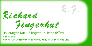 richard fingerhut business card